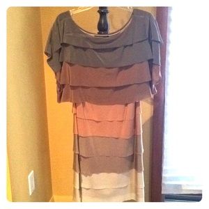 BCBG MaxAzria Silk Layered Dress